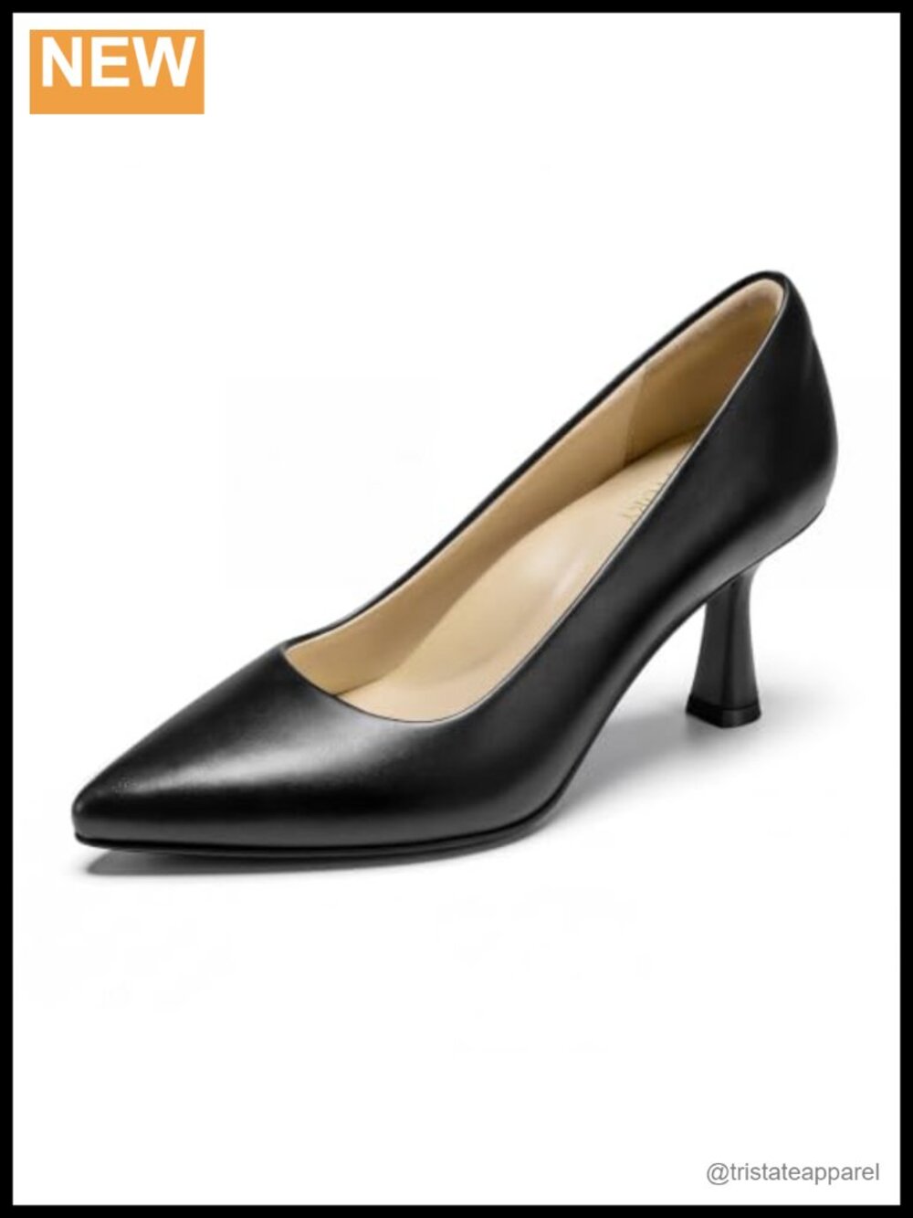 Women's Pointed Toe Stiletto Pumps 3 Inch Faux Leather Dress Heels